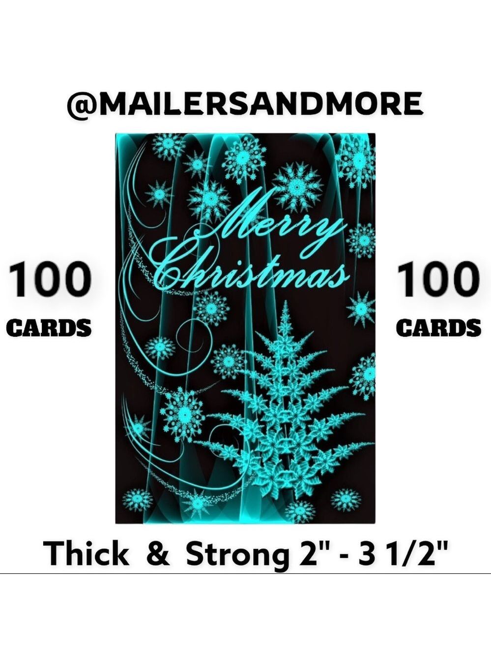 100 Emerald Christmas Thank You Cards. PRICE IS FIRM